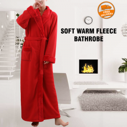 Rexos Soft Warm Fleece Bathrobe Robe, A411